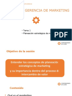 GER MKT - Tema 1 - 1a PartePlaneación de Marketing SP