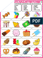 Junk Food Vocabulary Esl Matching Exercise Worksheets For Kids