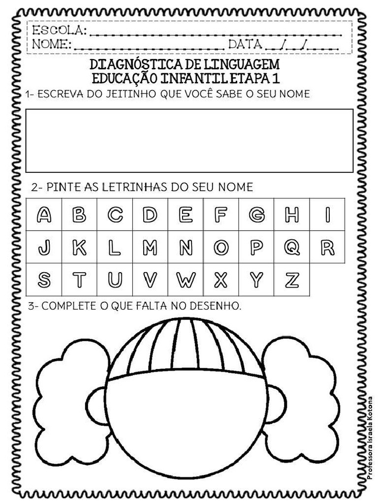 Atividade Diagnóstica - Educação Infantil 3 | PDF