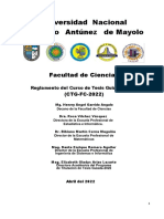 Reglamento, Directiva y Cronograma Ctg-fc-2022