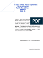 Pesquisa Realizada Nos Dias 11 A 13 de Junho de 2022 em Catalão