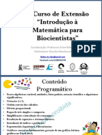 Material Do II Curso de Introdução A Matematica para Biocientistas