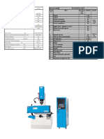 EDM MACHINE SPECIFICATIONS