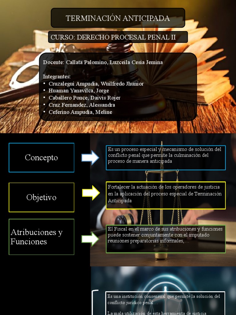 Terminación Anticipada | PDF | Procedimiento Criminal | Derecho penal