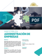 MAESTRÍA en ADMINISTRACION DE EMPRESAS MBA