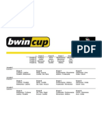 Grelha Bwin Cup - Fase 1