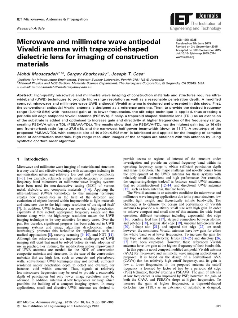 IET Microwaves Antenna Prop 2016 Moosazadeh Microwave and