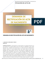 DEMANDA DE RECTIFICACIÓN DE ACTA DE NACIMIENTO - Derechoenmexico - MX