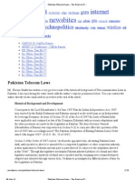 Brief History of Telecom Laws in Pakistan