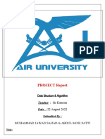DSA PROJECT Report by Muhammad Jawad & Abdul Moiz