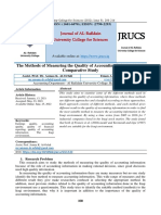 The Methods of Measuring The Quality of Accounting Information - A Comparitive Study Published