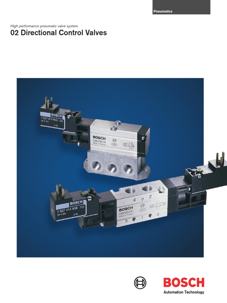 Bosch 02 Pneumatic Valve Catalogue | PDF | Valve | Quality Management