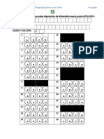 6° Ficha de Respuesta - MATEMATICA