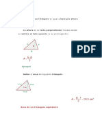 Área triángulo fórmulas cálculo
