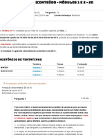 Histórico de Tentativas: Pontos 20 Perguntas 10 Limite de Tempo Nenhum