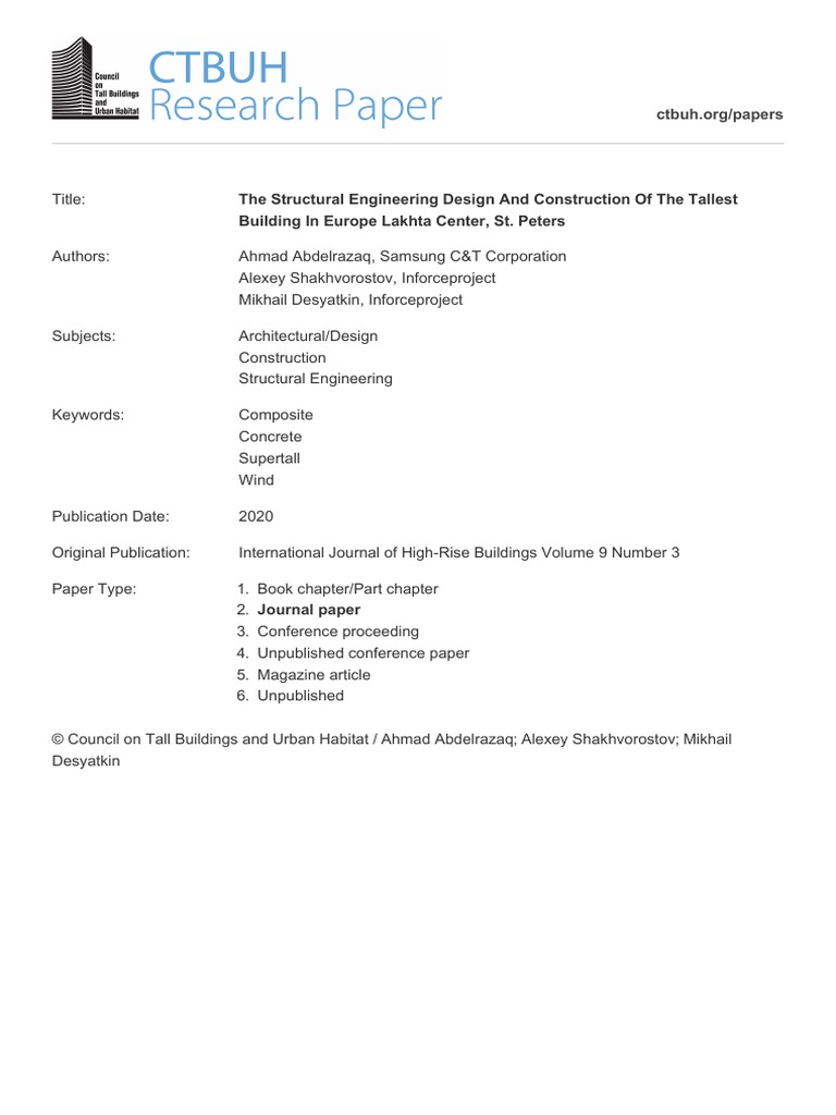 4376 The Structural Engineering Design and Construction of The Tallest ...