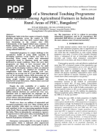 Effectiveness of A Structured Teaching Programme On Asthma Among Agricultural Farmers in Selected Rural Areas of PHC, Bangalore