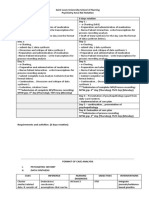 Psyche Activities and Format of Requirements