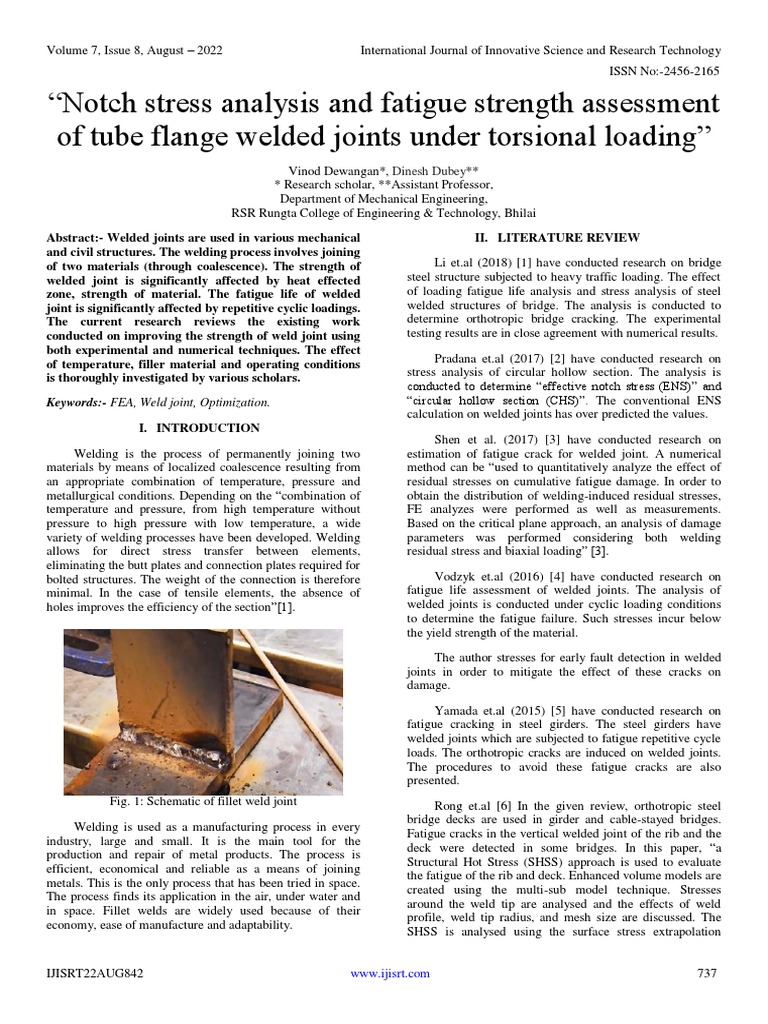 Notch Stress Analysis and Fatigue Strength Assessment of Tube Flange ...