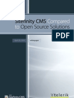 Sitefinity CMS Compared to Open Source Solutions