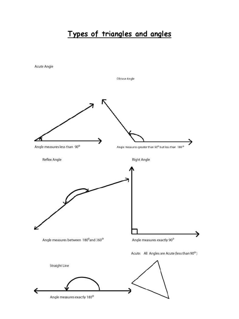 Types of Triangles and Angles | PDF