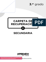 Carpeta de Recuperacion A Tercer Grado de Educacion Secundaria