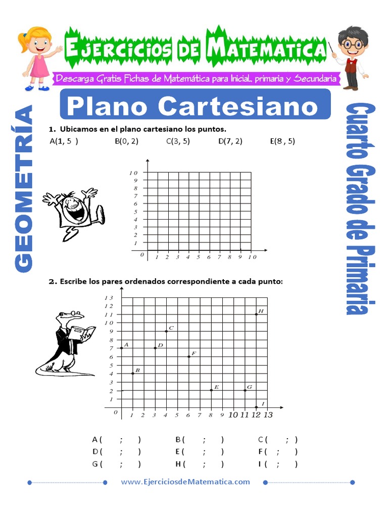 Ejercicios de Plano Cartesiano para Niños | PDF | Geometria plana