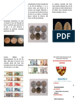 Triptico Billetes y Monedas Del Perú