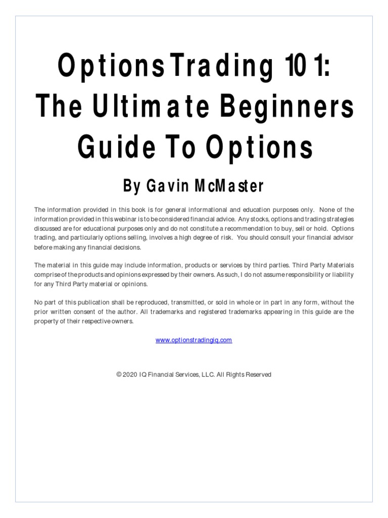 Options 101 The Ultimate Beginners Guide To Options | PDF | Option ...
