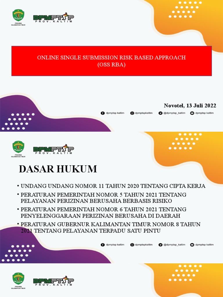 OSS RBA: Panduan Perizinan Berbasis Risiko | PDF | Bisnis