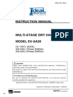 EBARA EV SA20 Dry Vacuum Manual