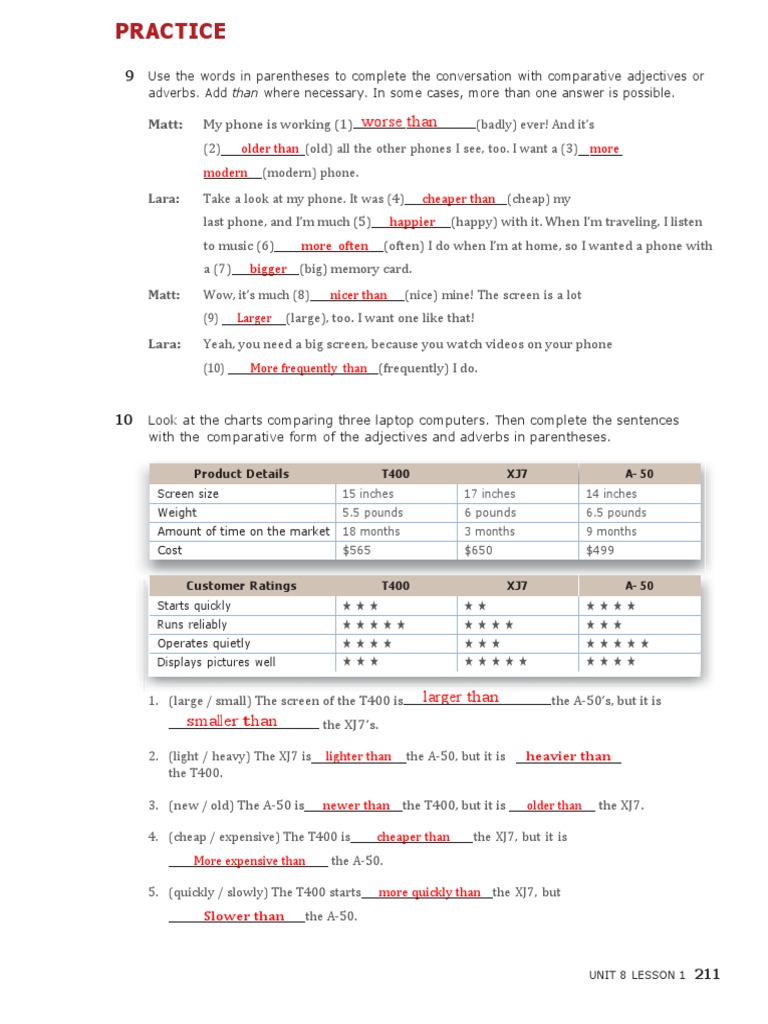 Comparatives and Superlatives Worksheet | PDF | Mount Everest | Adjective