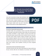 Mempelajari Metode Komunikatif Dalam Menjual Barang Dagangan Bagi Spesialis Pemasaran