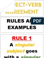 REVIEW B Subject Verb Agreement Rules