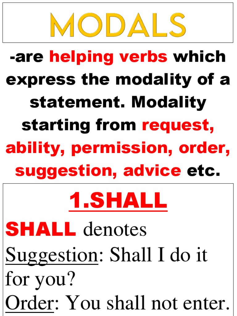 Understanding Modal Verbs in English | PDF