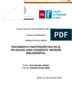 Tratamiento Fisioterapéutico en El Pie Equino Varo Congénito. Revisión Bibliográfica