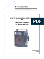 ABP - Amplified Speaker ABP-As-1 Manual