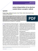 Photodriven Quantum Teleportation of An Electron Spin State in A Covalent Donor-Acceptor-Radical System (2019)