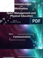 Week 2B - Chapter 3 - Communication and Motivation in Sport Management and Physical Education
