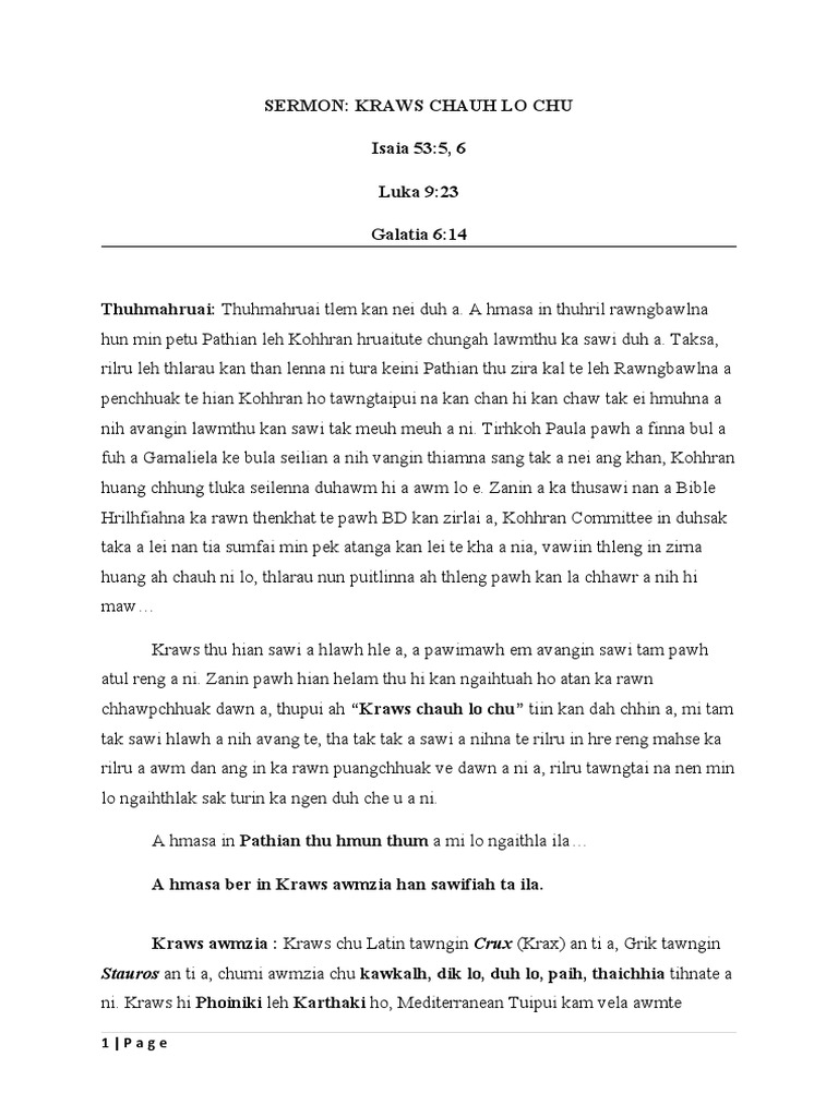Sermon Kraws Thu 2 Pdf Religion Spirituality
