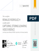 REINALDO RODRIGUEZ H - Capturing, Storing &amp Sharing Video Evidence