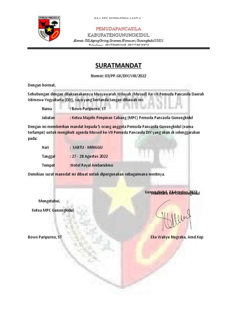Surat Manda New 1 | PDF