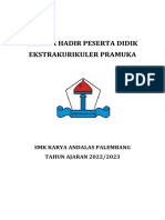 Cover Daftar Hadir Peserta Didik Ekskul