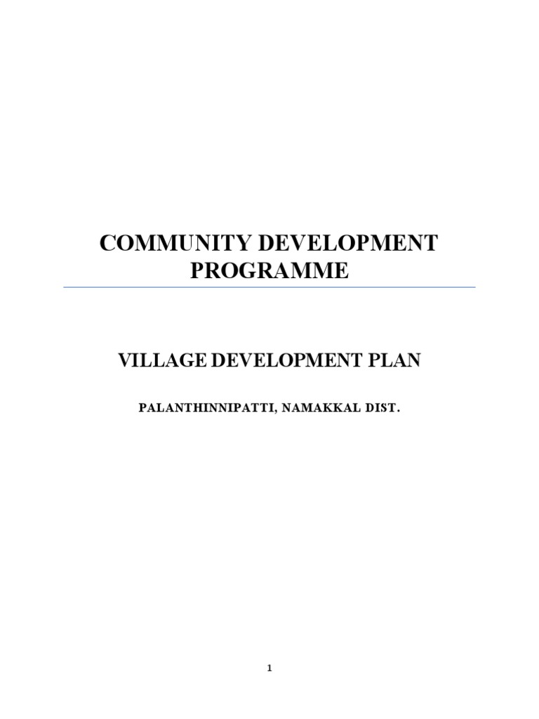 Community Development Programme | Download Free PDF | Agriculture ...
