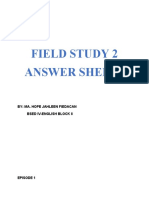 Field Study 2 Final Sheet