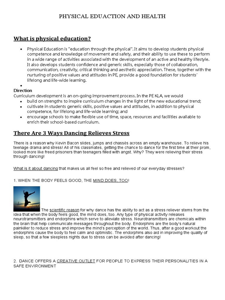 Benefits of Physical Education and Dance | PDF | Dances | Physical Fitness