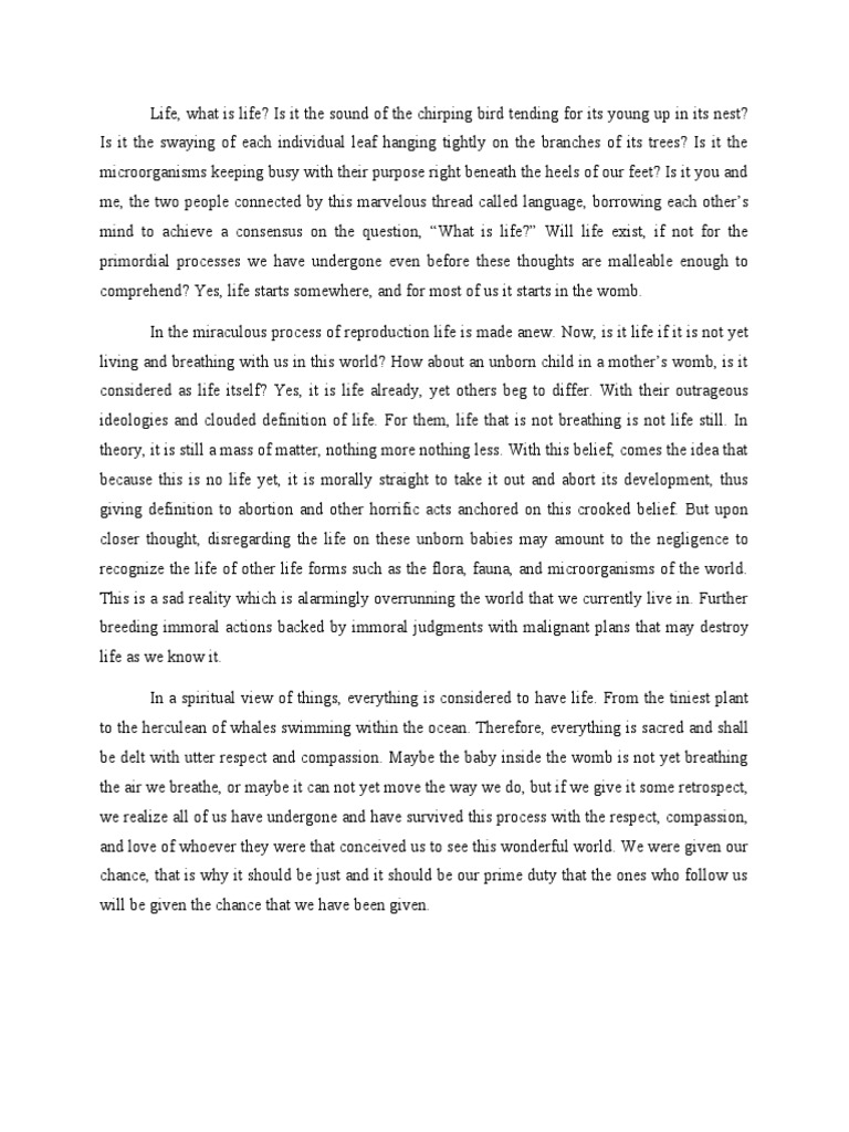 Exploring the Essence of Life | PDF
