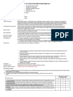 Course Syllabus in Business Math