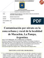 Contaminación Por Nitrato en La Zona Urbana y Rural, Mendoza Vasquez