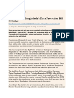 Evaluation of Bangladesh's Data Protection Bill